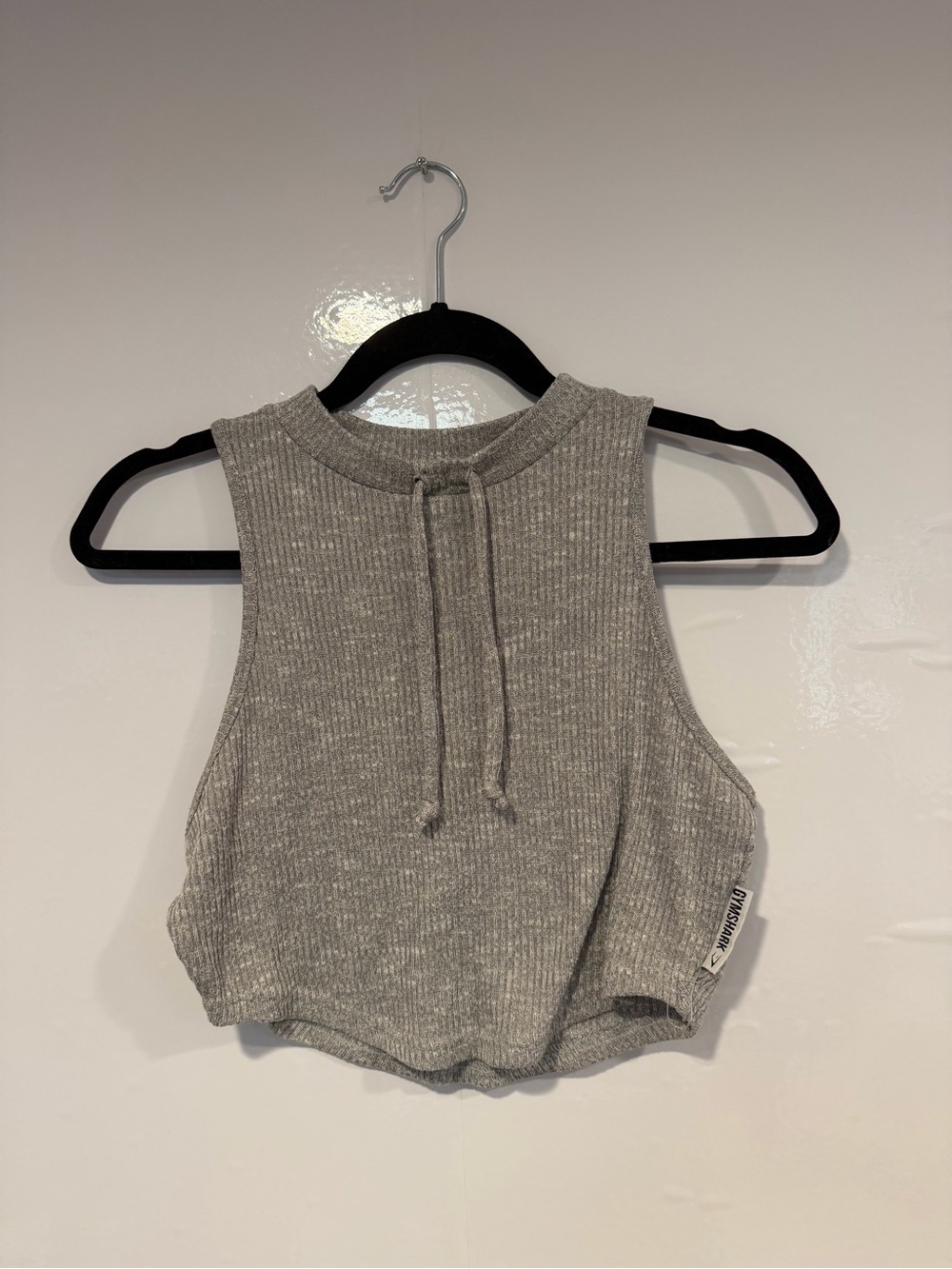 Gray‎ Ribbed Gymshark Slounge Cropped Tank Top